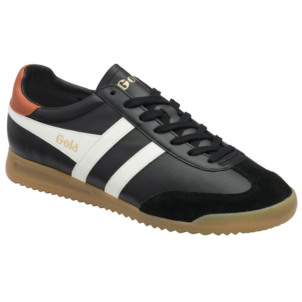 Gola Classics Torpedo Leather Sneakers Fekete Fehér Narancssárga Hungary | ZWK-852374